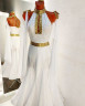 2040 White-gold ballroom dress