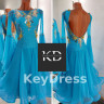 2041 Blue ballroom dress