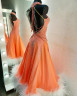 2043 Orange ballroom dress