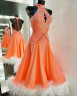 2043 Orange ballroom dress