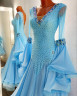 2044 Blue ballroom dress
