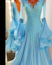 2044 Blue ballroom dress