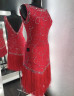 1030 Red latin dance dress