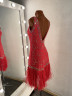 1030 Red latin dance dress