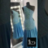 2046 Sky blue ballroom dress