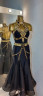 2047 Black-gold ballroom dress