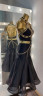 2047 Black-gold ballroom dress