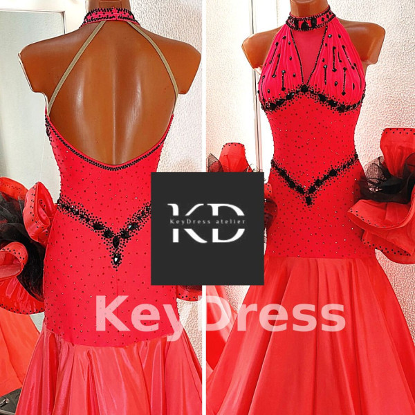2049 Red ballroom dress