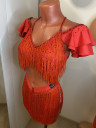 1139 Red latin dance dress
