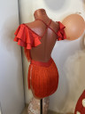 1139 Red latin dance dress