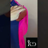 1140 Dark blue-pink latin dance dress