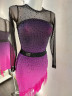 1037 Black-pink latin dance dress
