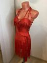 1141 Red latin dance dress