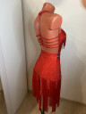 1141 Red latin dance dress