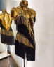 1145 Black-gold latin dance dress
