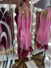 1211 Maroon-pink latin dance dress