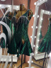1212 Green latin dance dress