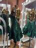 1212 Green latin dance dress