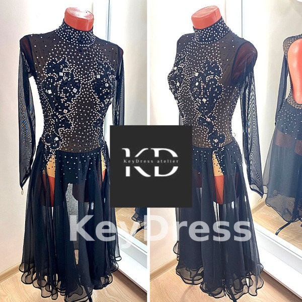 2074 Black ballroom/smooth dress