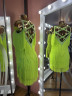 1213 Yellow latin dance dress