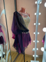 1041 Black-pink latin dance dress