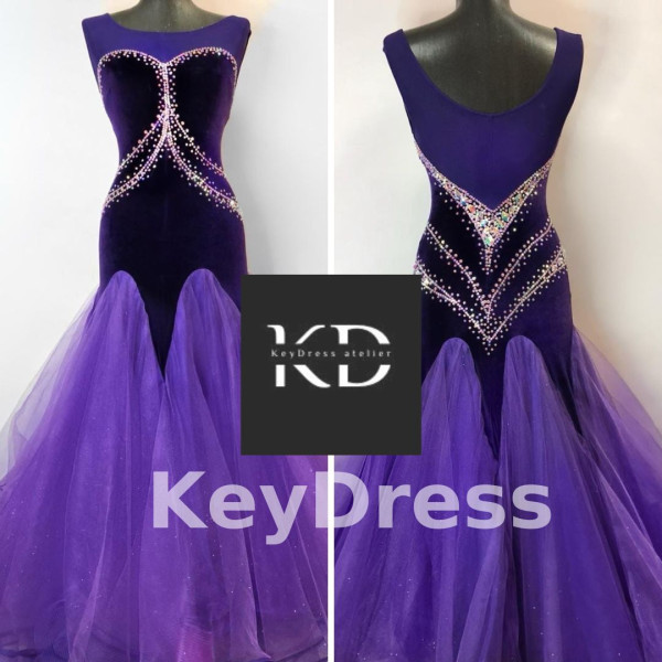 2075 Purple ballroom dress