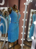1214 Sky blue latin dance dress