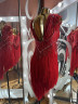1215 Red latin dance dress