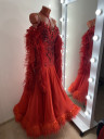 2078 Red ballroom dress