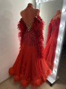2078 Red ballroom dress