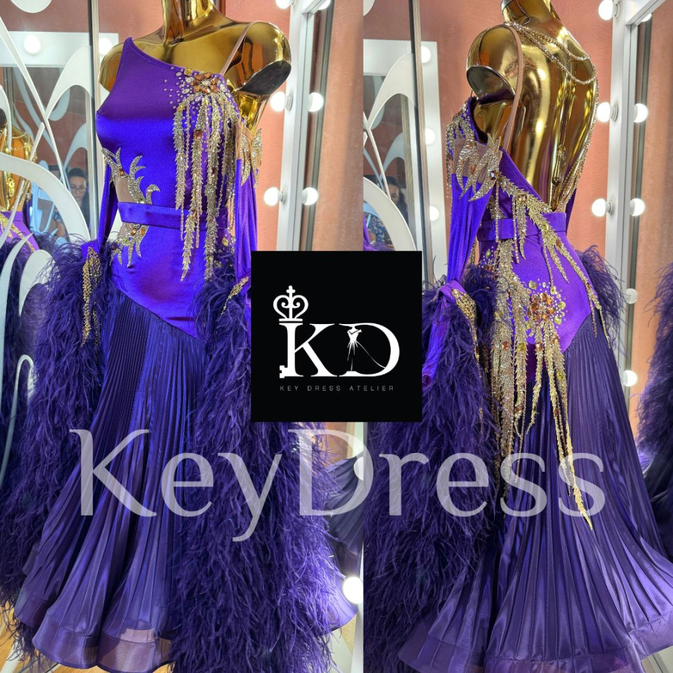 2091 Purple ballroom/smooth dress