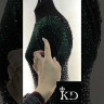 1151 Green-black latin dance dress
