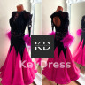 2079 Black-pink ballroom dress