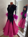 2079 Black-pink ballroom dress