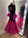 2079 Black-pink ballroom dress