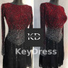 1152 Red-black latin dance dress