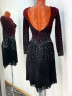 1152 Red-black latin dance dress