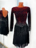 1152 Red-black latin dance dress