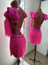 1153 Pink latin dance dress