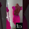 1153 Pink latin dance dress