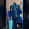 2082 Dark blue ballroom dress