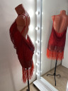 1156 Red latin dance dress