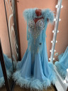 2084 Sky blue ballroom dress