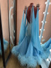 2084 Sky blue ballroom dress