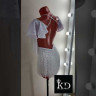 1157 White latin dance dress