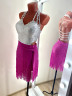 1159 White-pink latin dance dress