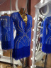 1160 Blue latin dance dress