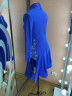 1056 Blue latin dance dress