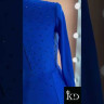 1056 Blue latin dance dress