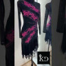 1162 Black-pink latin dance dress